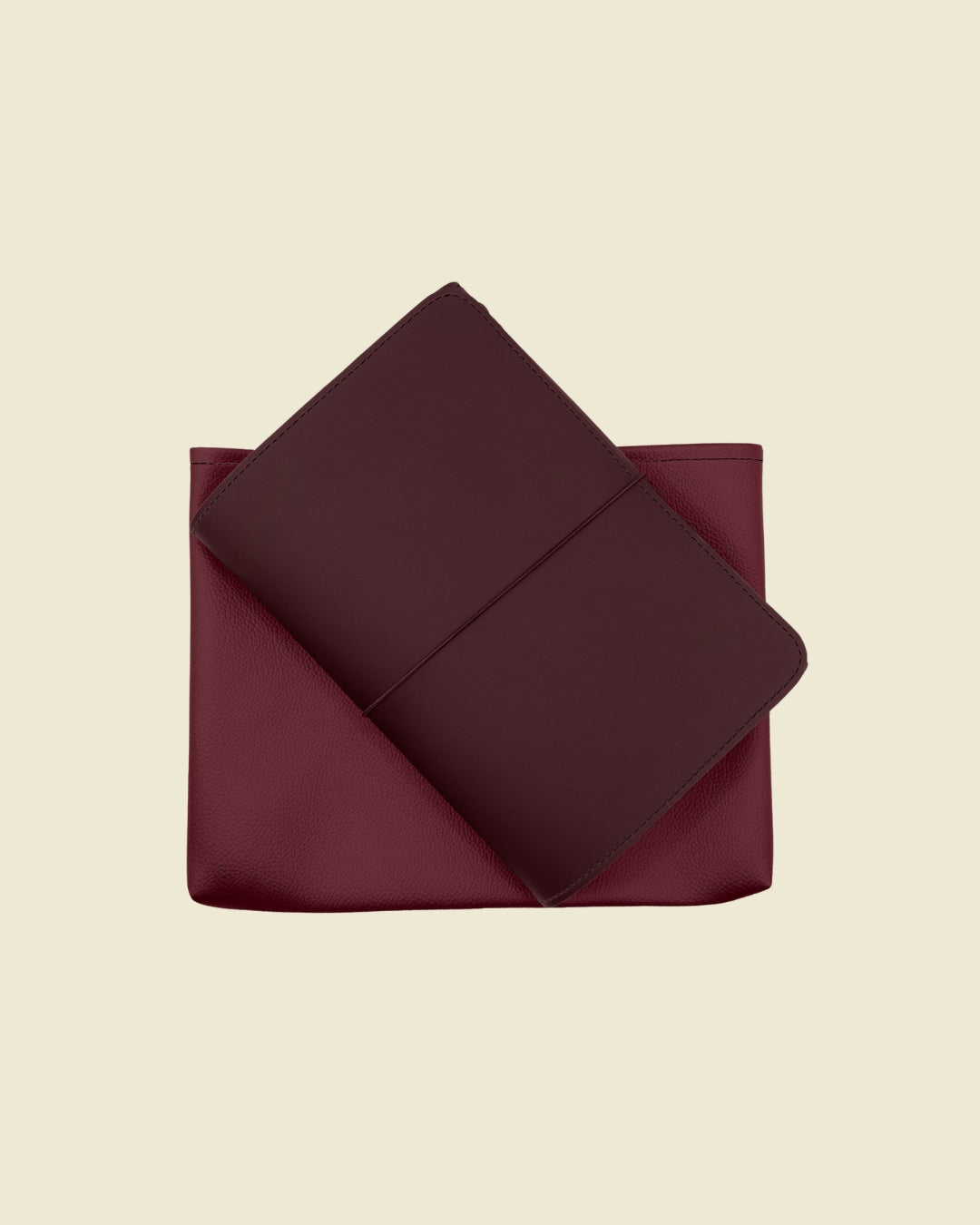 Two Tone Journal Cover - Burgundy