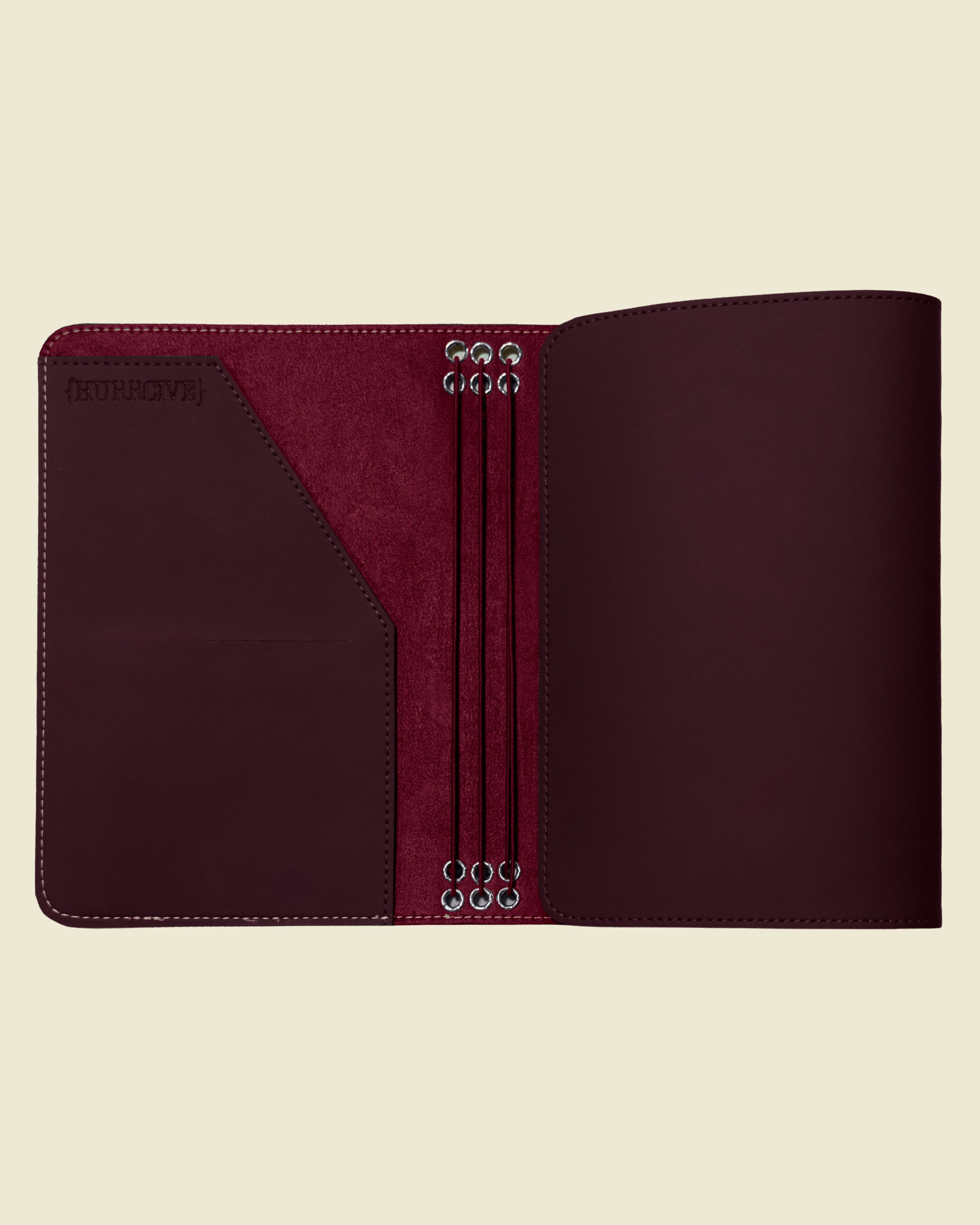 Two Tone Journal Cover - Burgundy